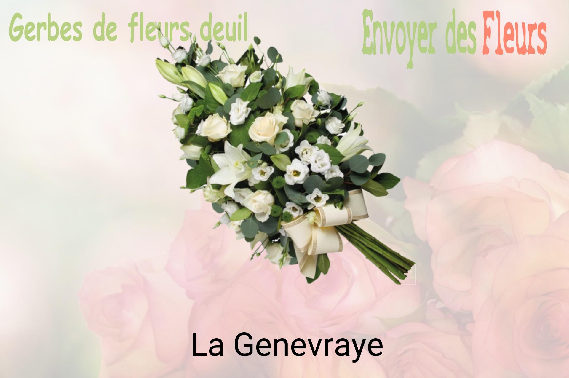 Gerbe de fleurs de deuil livrée à La Genevraye